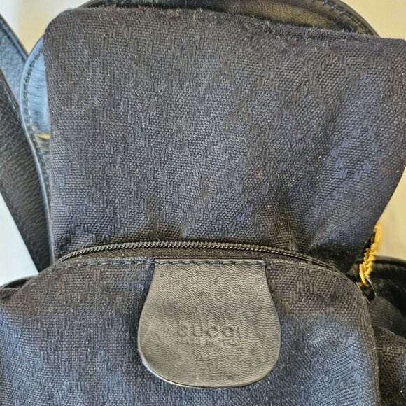 EUC Gucci Bamboo Backpack Leather Mini Black - Picture 12 of 13
